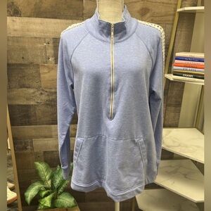 Lilly Pulitzer Periwinkle Quarter-Zip Pullover
